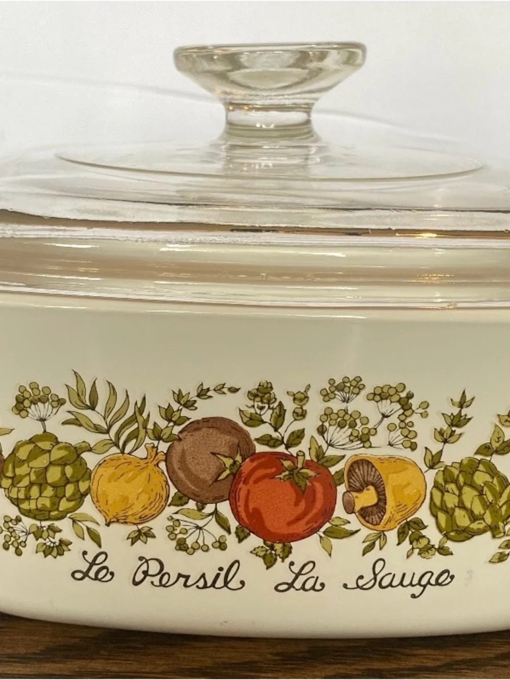 Vintage Corning Ware Spice of Life Casserole Set w/ Pyrex Glass Lids – 4 Pieces